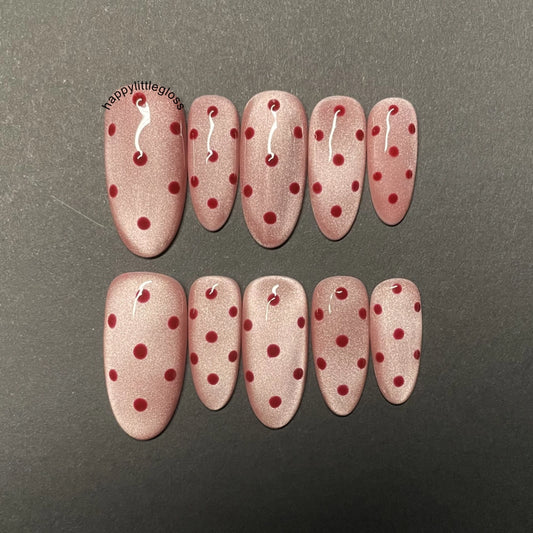 ✦ Cateye Polka Dots Red 💋