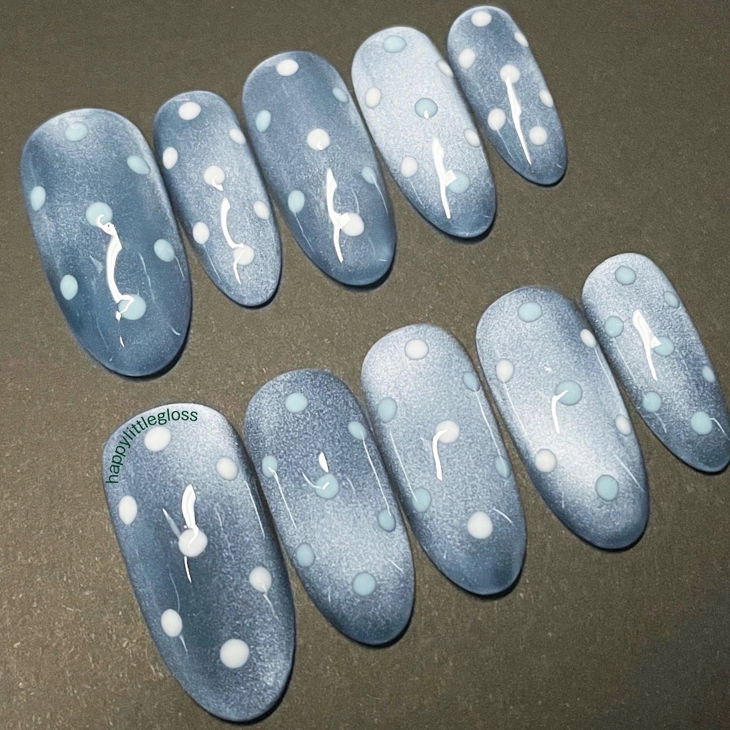 ✦ Cateye Polka Dots Blue 💙