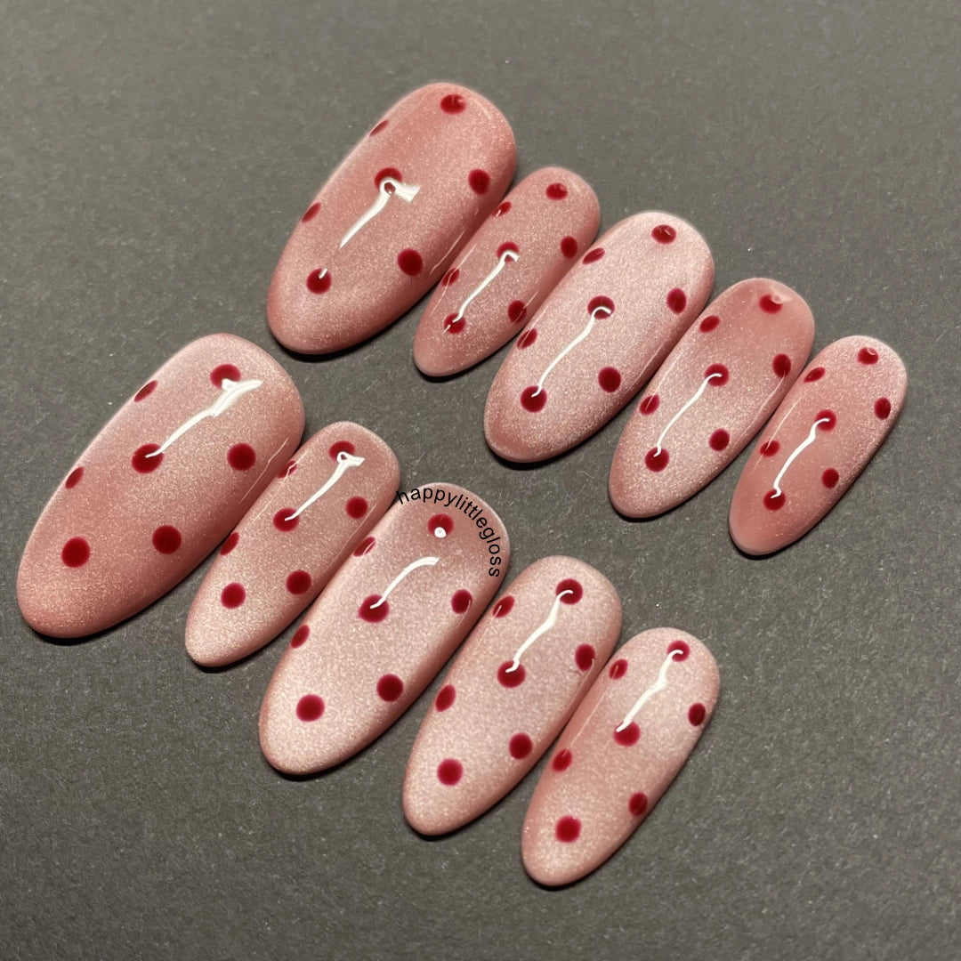 ✦ Cateye Polka Dots Red 💋