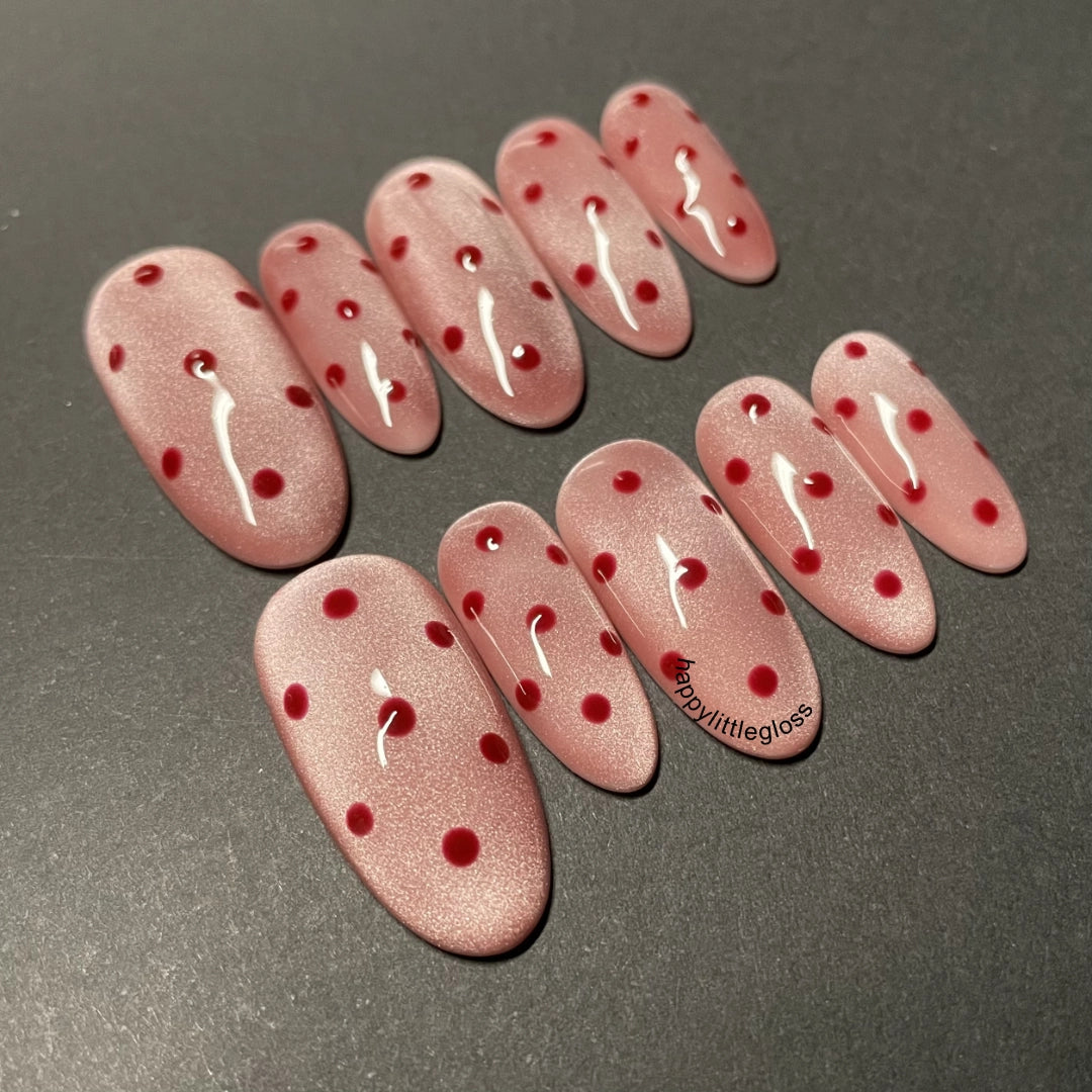 ✦ Cateye Polka Dots Red 💋